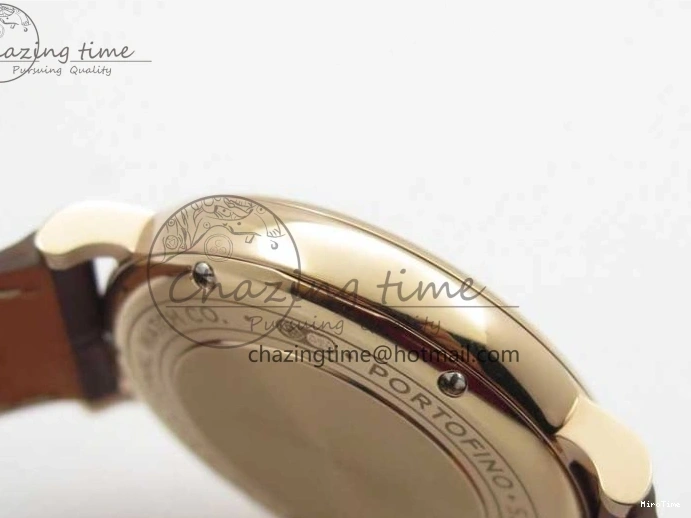 MIROTIME 0313 Portofino 37mm RG V7F 1:1 Best Edition Gray Dial on Deep Brown Leather Strap A SunProtective 7090